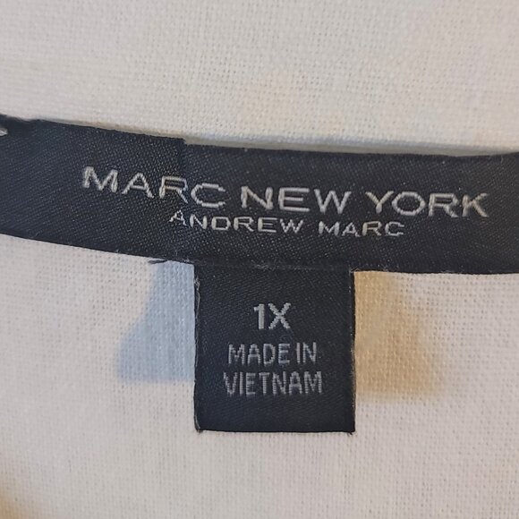Marc New York, Top, 1X, Cream/Off-White, Tunic, Lightly Used, Linen Blend - Picture 5 of 10